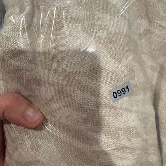 Athleta | Linen Cabo Tide Cream Camouflage Zip Pocket High Waist Joggers Pants 8 - Picture 7 of 7